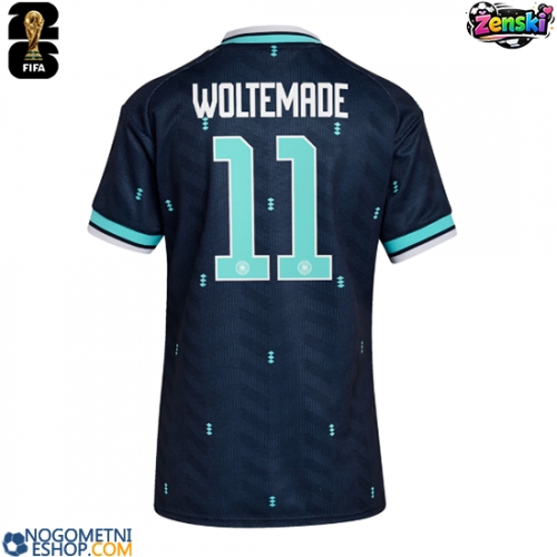Ženski Nogometni dresi Nemčija Nick Woltemade #11 Gostujoči SP 2026 Kratek Rokav
